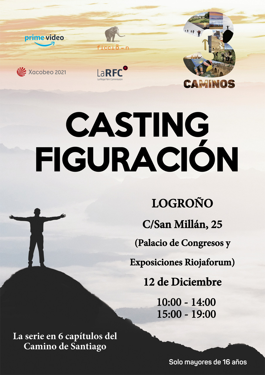 Casting de figuración en Logroño el próximo 12 de diciembre para la serie 3 CAMINOS